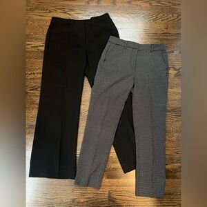 White House Black Market Jones Wear Black and White Checkered Trousers Size 4
